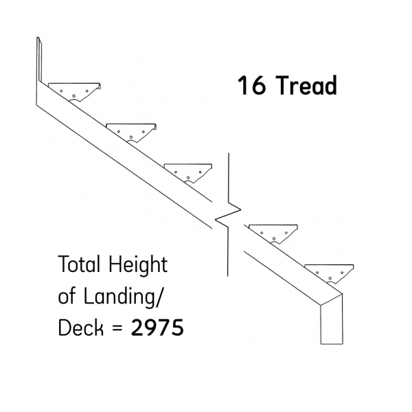 16 Tread – Steel Stair Stringer