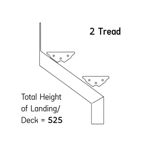 Picture of 2 tread cast-in steel stringer