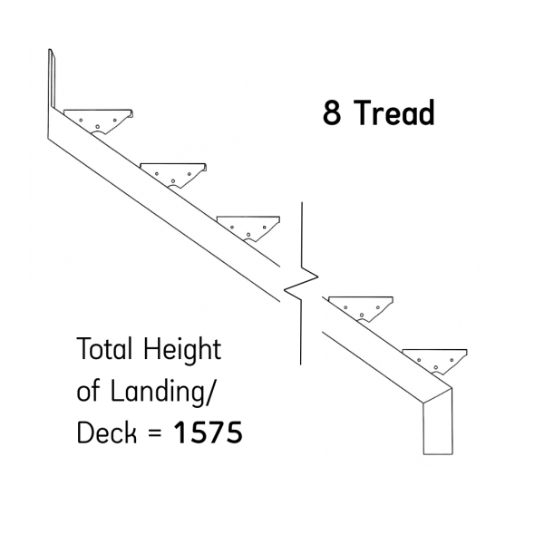 8 Tread – Steel Stair Stringer